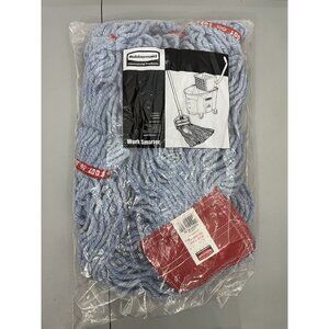 Rubbermaid Commercial Web Foot AntiMicrobial Shrinkless Mop Head Blue Large